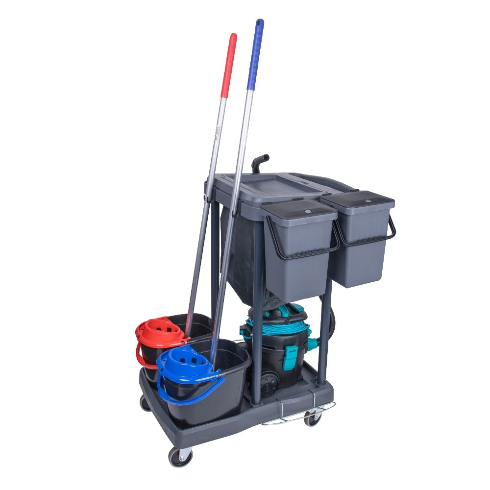 Exel® Multipurpose Cleaning Trolley – in use