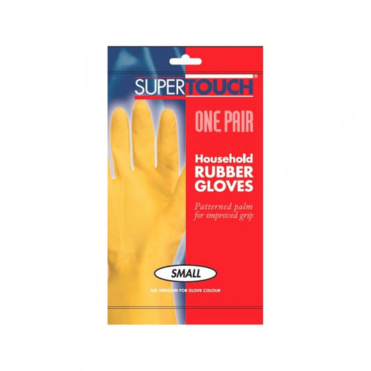 12 x Household Rubber Gloves - Yellow