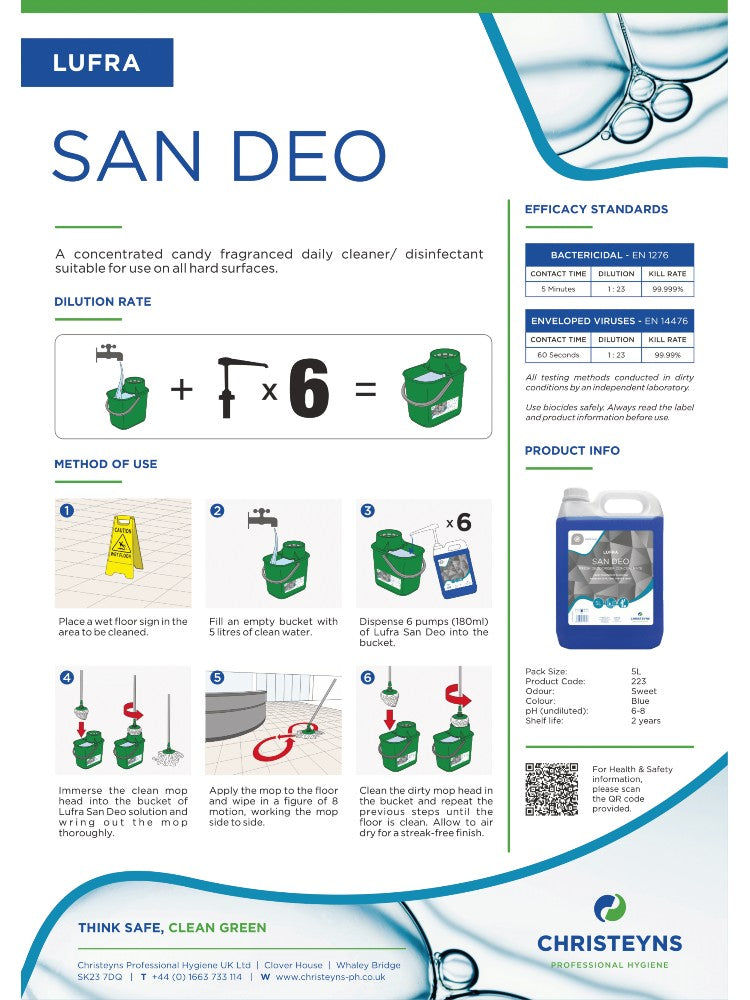 Lufra San Deo (223) product information sheet, page 2