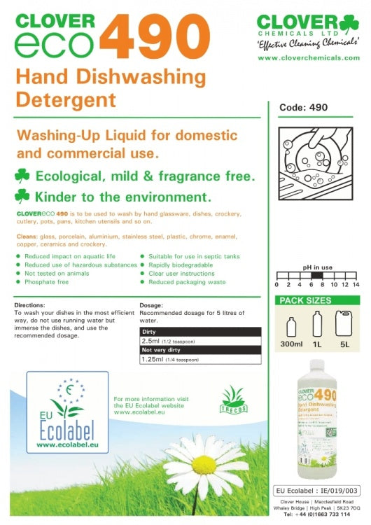 Clover Chemicals Eco 490 product information sheet