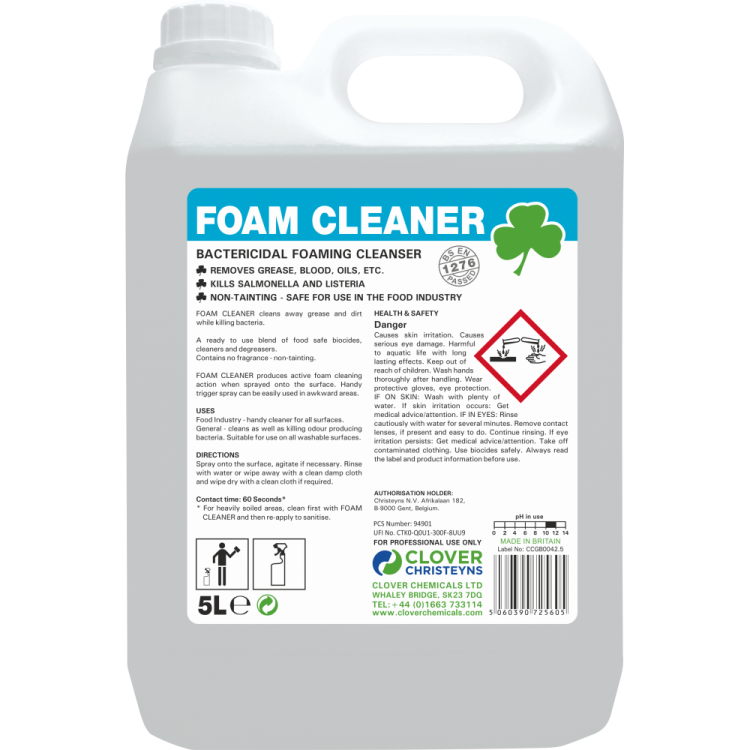 Clover Chemicals Foam Cleaner - Bactericidal Foaming Cleaner (219)