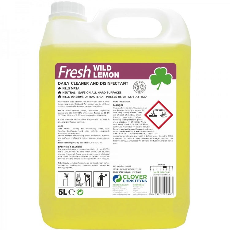 Clover Chemicals Fresh Wild Lemon Disinfectant (202)