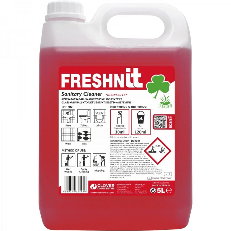 Clover Chemicals Freshnit perfumed sanitary cleaner (898), 5 litre