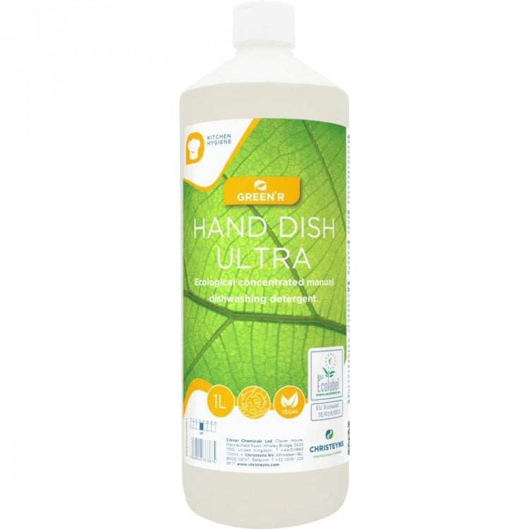 Clover Chemicals GREEN'R Hand Dish Ultra (490), 1 litre