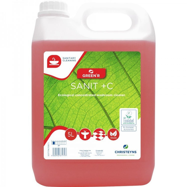 Clover Chemicals GREEN'R Sanit +C ecological washroom cleaner (507), 5 litre