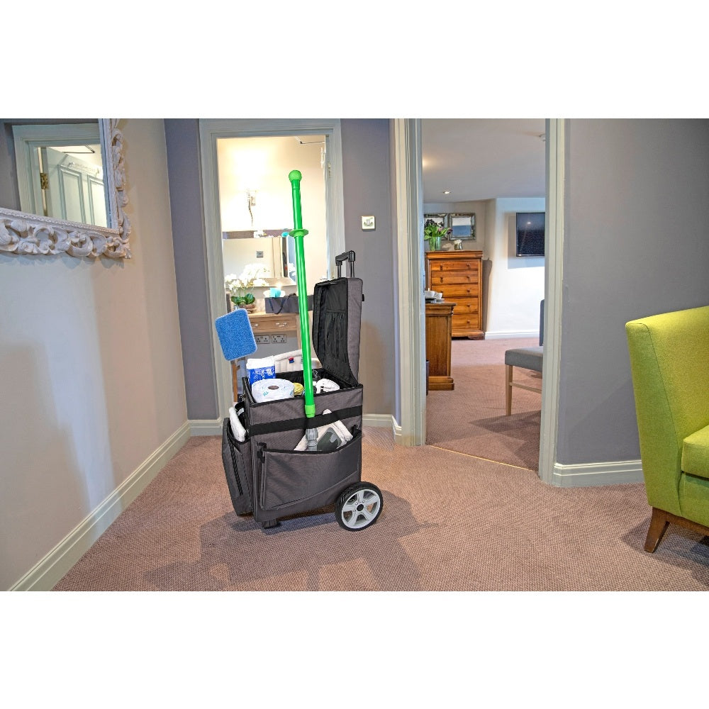 Small Housekeeping Cart for Discreet Cleaning & Room Servicing – in use, view 2