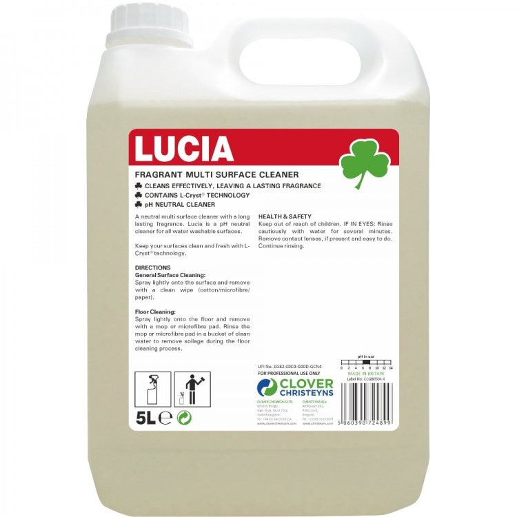 Clover Chemicals Lucia multi surface cleaner (821), 5 litre