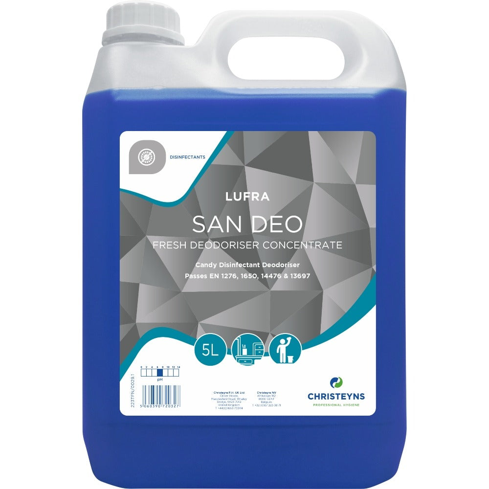 Christeyns Clover Lufra San Deo Candy disinfectant deodoriser (223), 5 litre