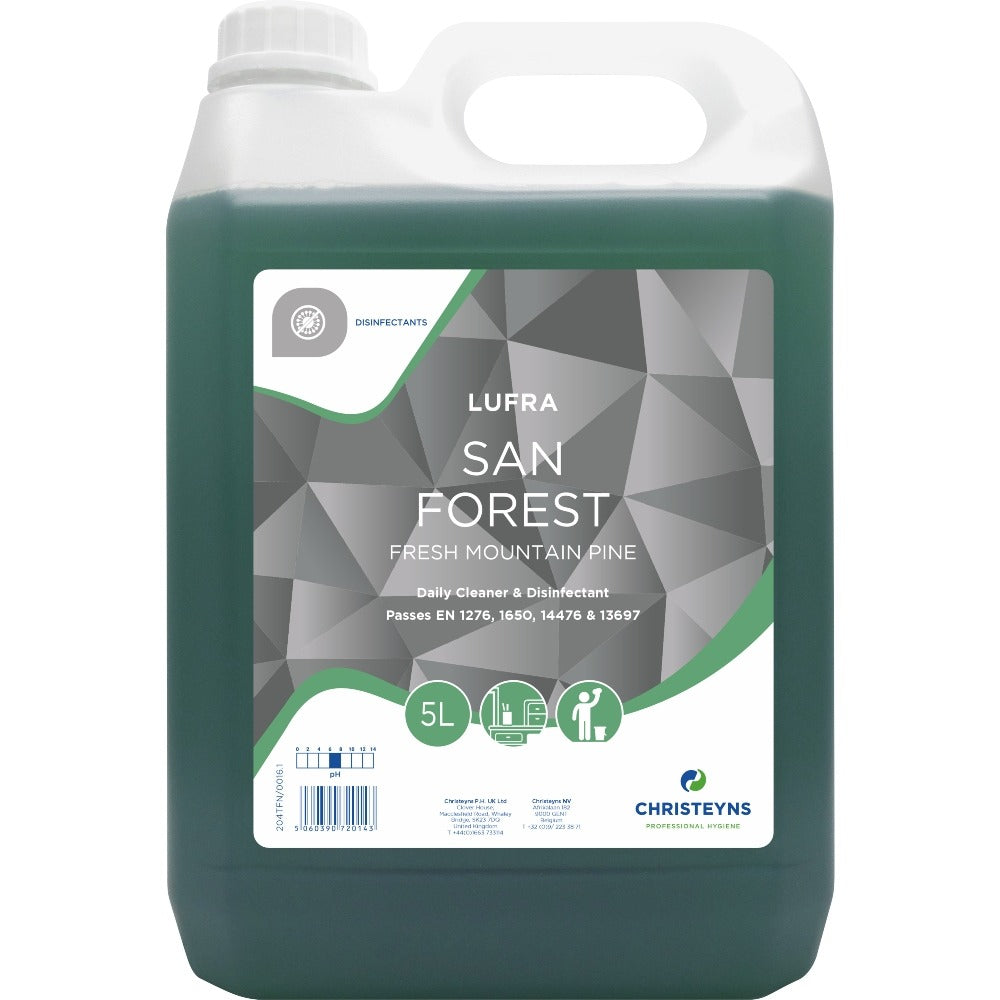 Christeyns Clover Lufra San Forest cleaner and disinfectant (204), 5 litre