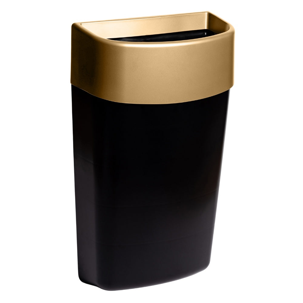 Myriad Matte Brass Black 25L Wall Mounted Waste Bin