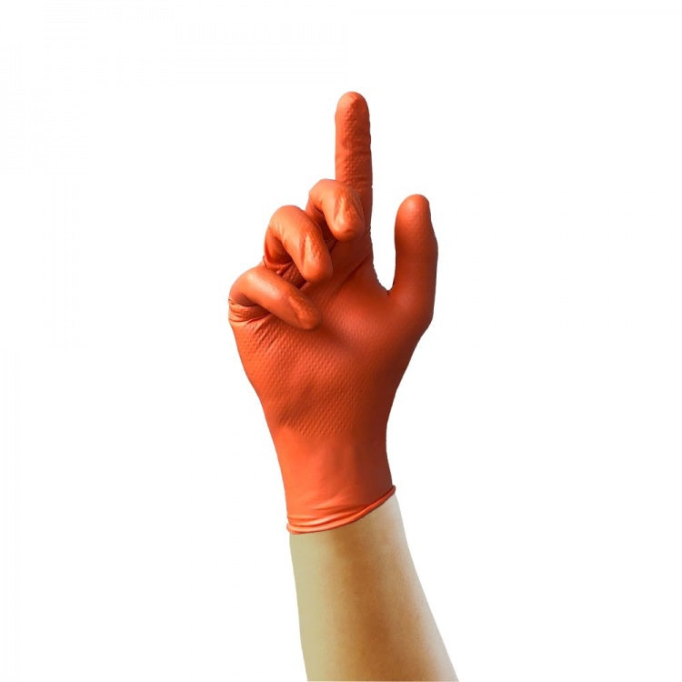 Unigloves Pro.Tect HD Orange Nitrile Diamond Gloves (100 Per Box)