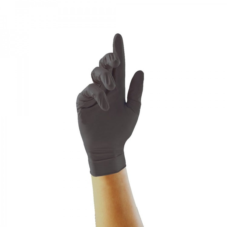 Unigloves Black Pearl Black Nitrile Gloves (100 Per Box)