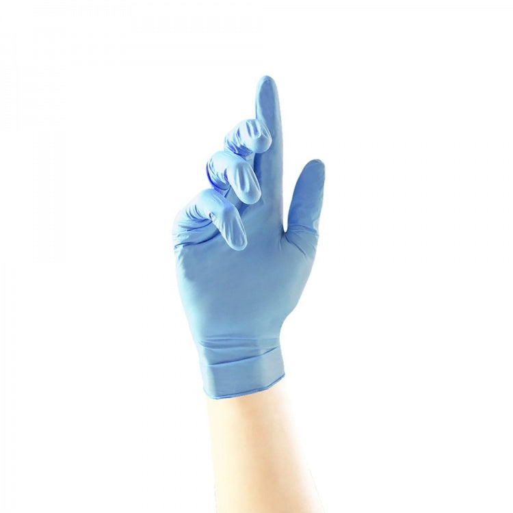 Unigloves Blue Pearl Blue Nitrile Gloves (100 Per Box)