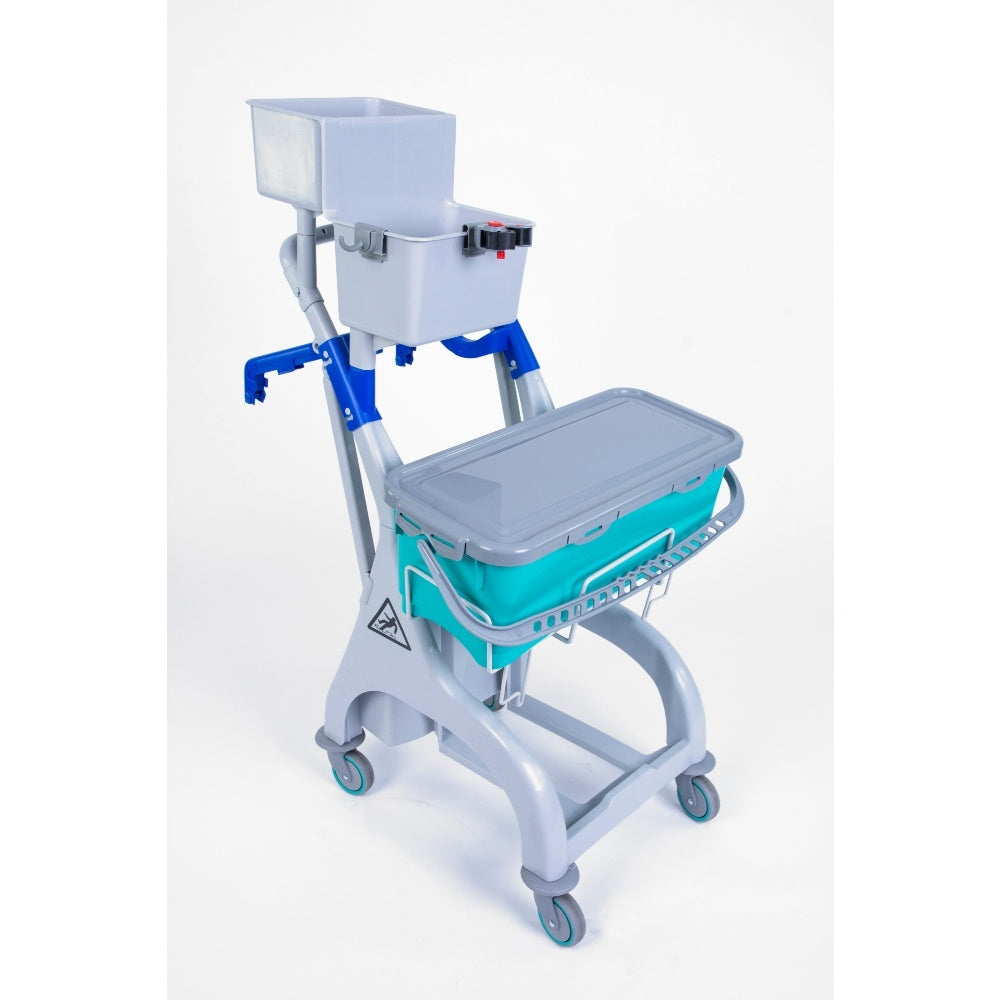 Quick Response Trolley for Pre-Soaked Mopping – green