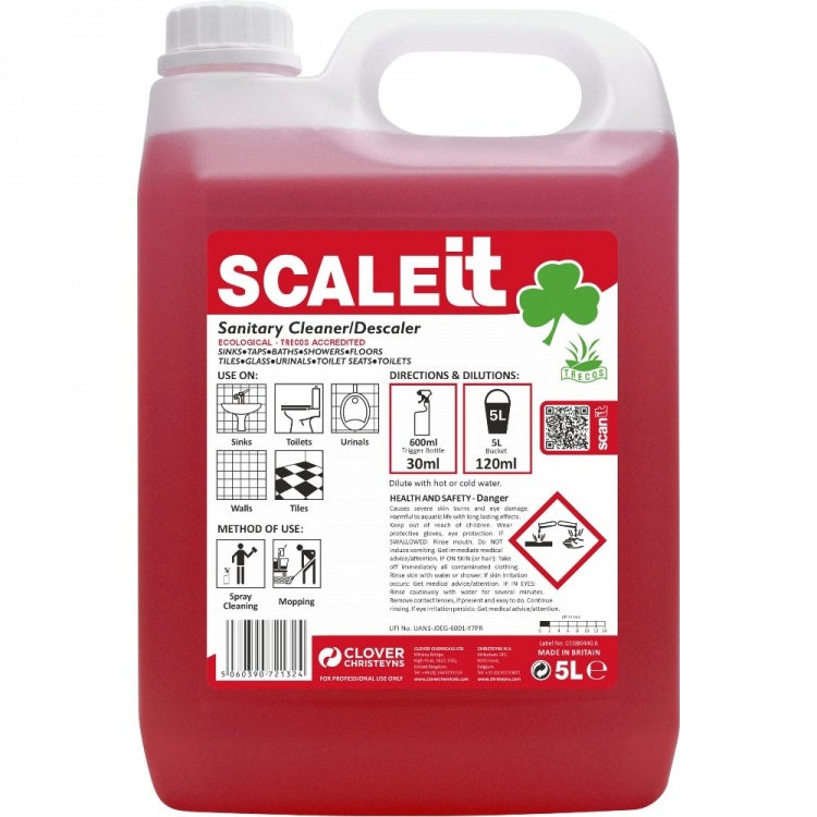 Clover Chemicals Scaleit sanitary cleaner and descaler (598), 5 litre