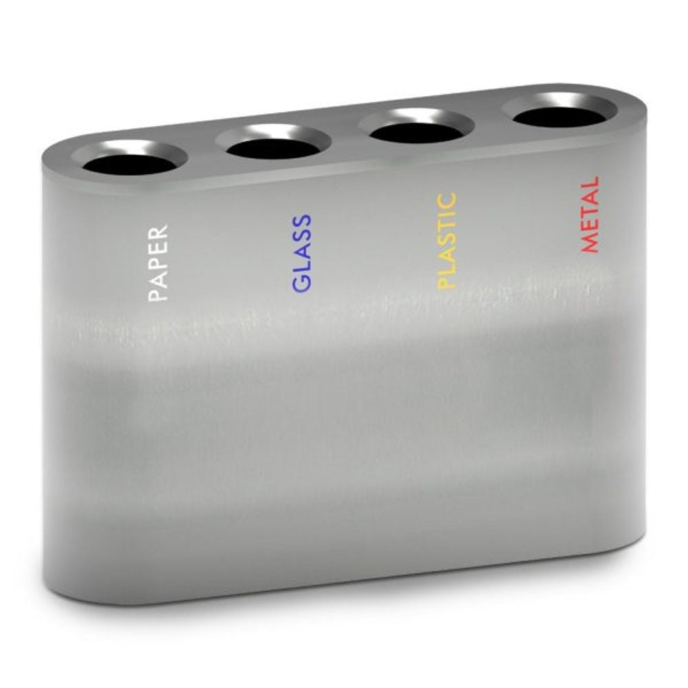 Ecoline Recycling Stainless Steel 120L Cylinder Waste Bin