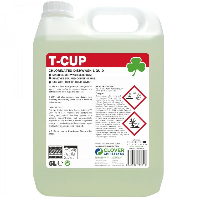 Clover Chemicals T-Cup Chlorinated Dishwash Liquid (368)