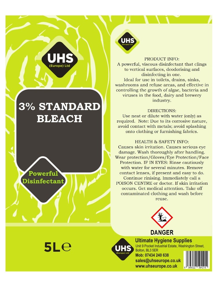 3% Standard Bleach - UHS EUROPE