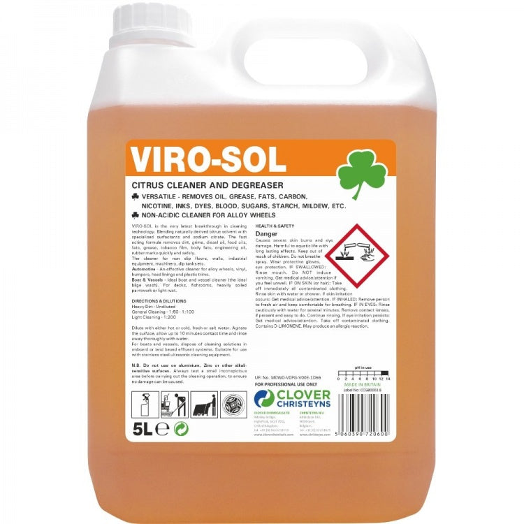 Clover Chemicals Viro-Sol - Citrus Based Cleaner / Degreaser (326)