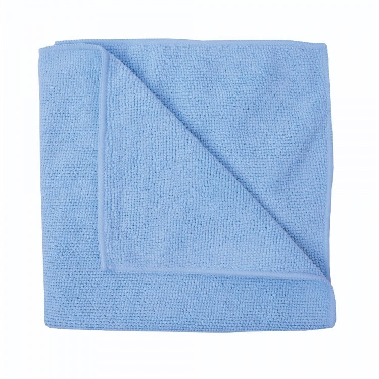 Microfibre cloth, blue, pack of 10