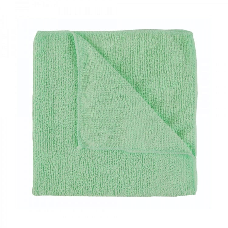 Microfibre cloth, green, pack of 10