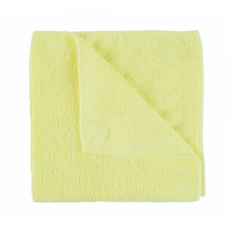 Microfibre cloth, yellow, pack of 10