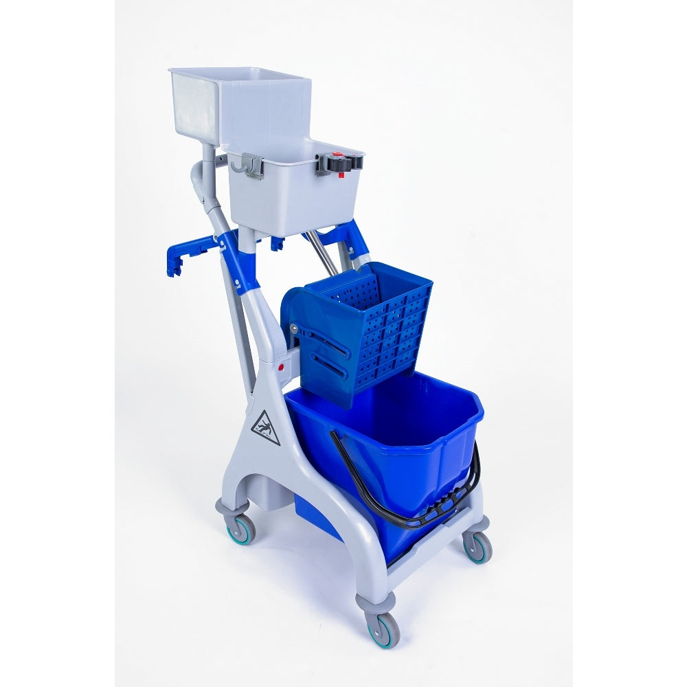 Quick Response Trolley for Flat Microfibre Mopping – blue