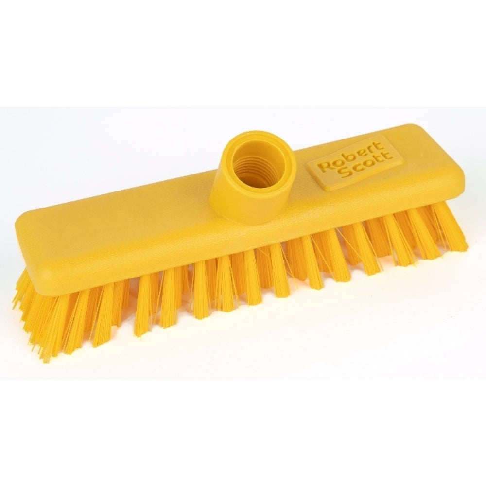 Colour Coded Washable Deck Scrub Stiff Bristles 23cm