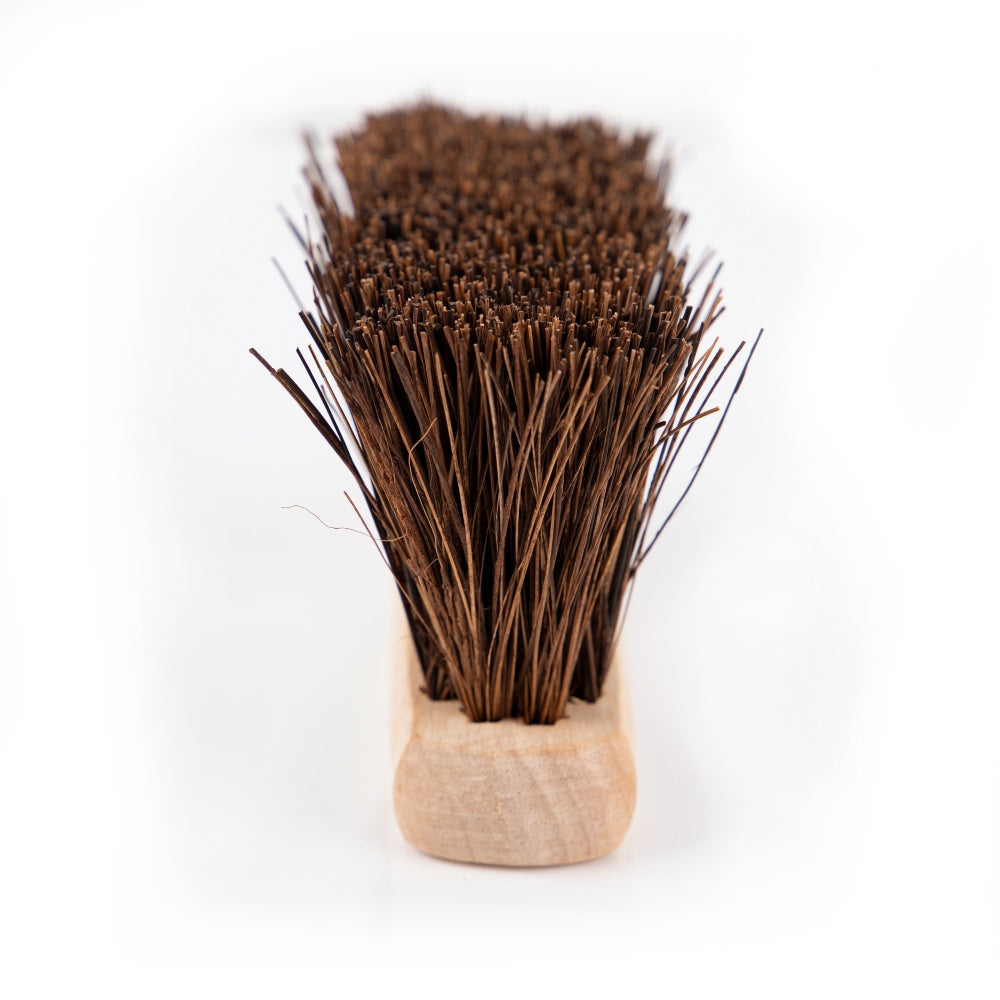 FSC Wooden Hand Brush with Stiff Bassine Bristles, 11 Inch