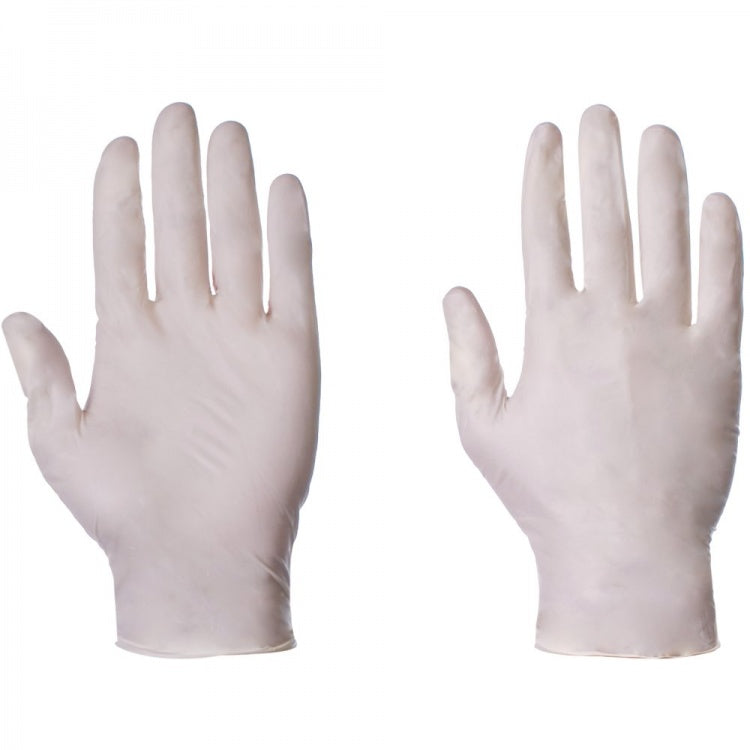 10 x 100 Latex Powder Free White Medical Gloves