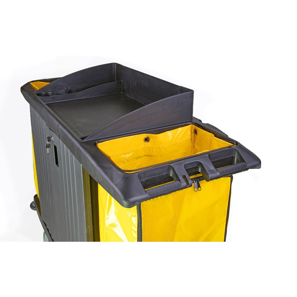 Commercial Housekeeping Trolley with Lockable Storage Cabinet