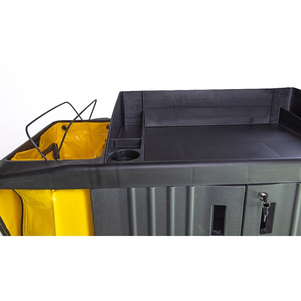 Commercial Housekeeping Trolley with Lockable Storage Cabinet