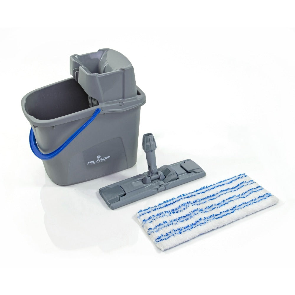 Easy Wash Flat Mop Kit 15L – Compact Microfibre Mop & Bucket System
