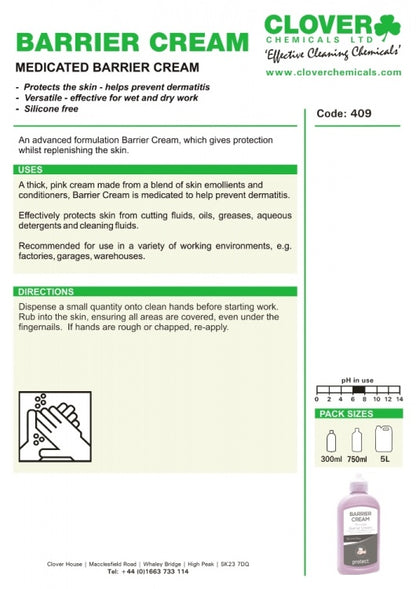 Clover Chemicals Barrier Cream (409)