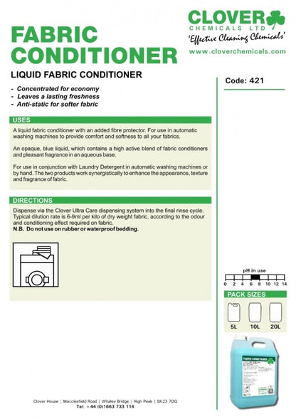 Clover Chemicals Puriti Liquid Fabric Conditioner (421)