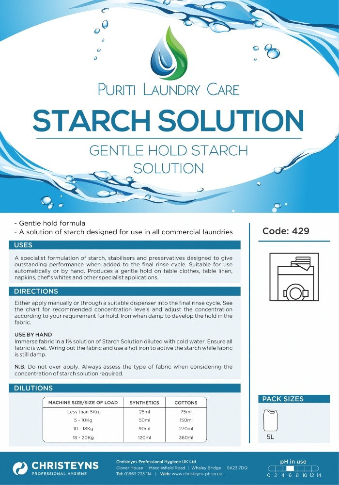 Clover Chemicals Puriti Gentle Hold Starch Solution (429)