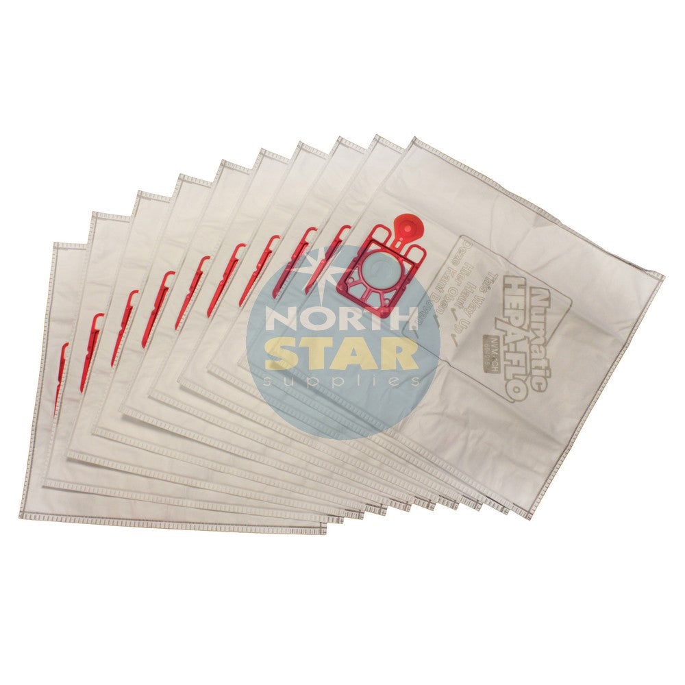 Genuine Original Numatic 'New Style' Red Boxed Hepa-Flo NVM-1CH SMS Dust Bags (Pack of 10)