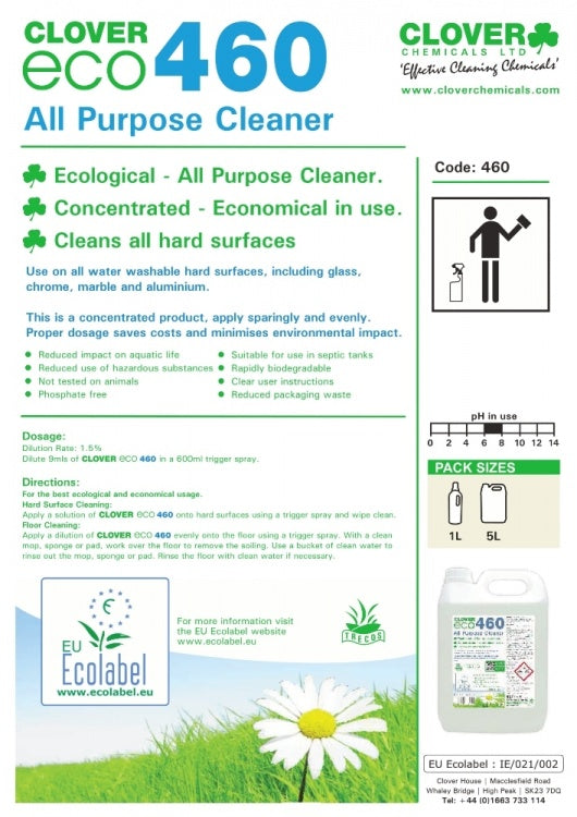 Clover Chemicals Eco 460 All Purpose Cleaner