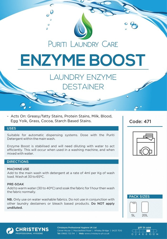 Clover Chemicals Puriti Enzyme Boost Laundry Enzyme Destainer (471)
