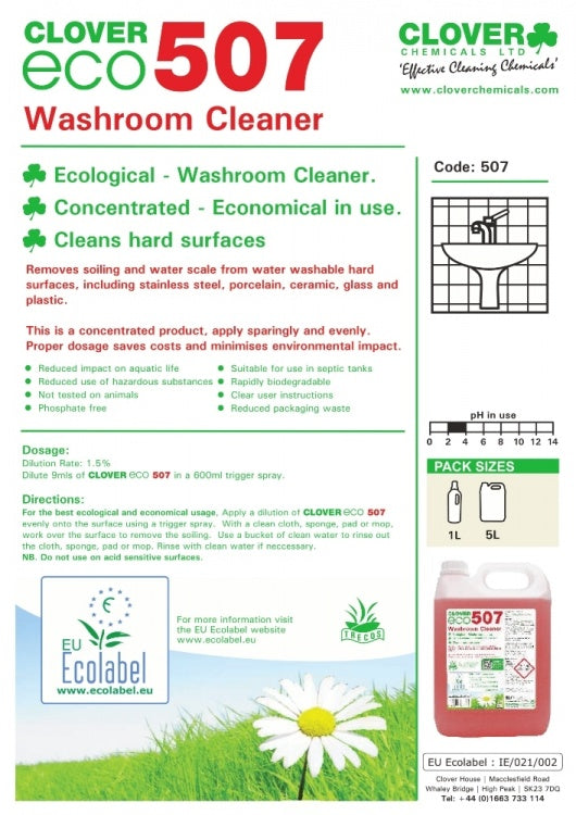 Clover Chemicals Eco 507 Washroom Cleaner