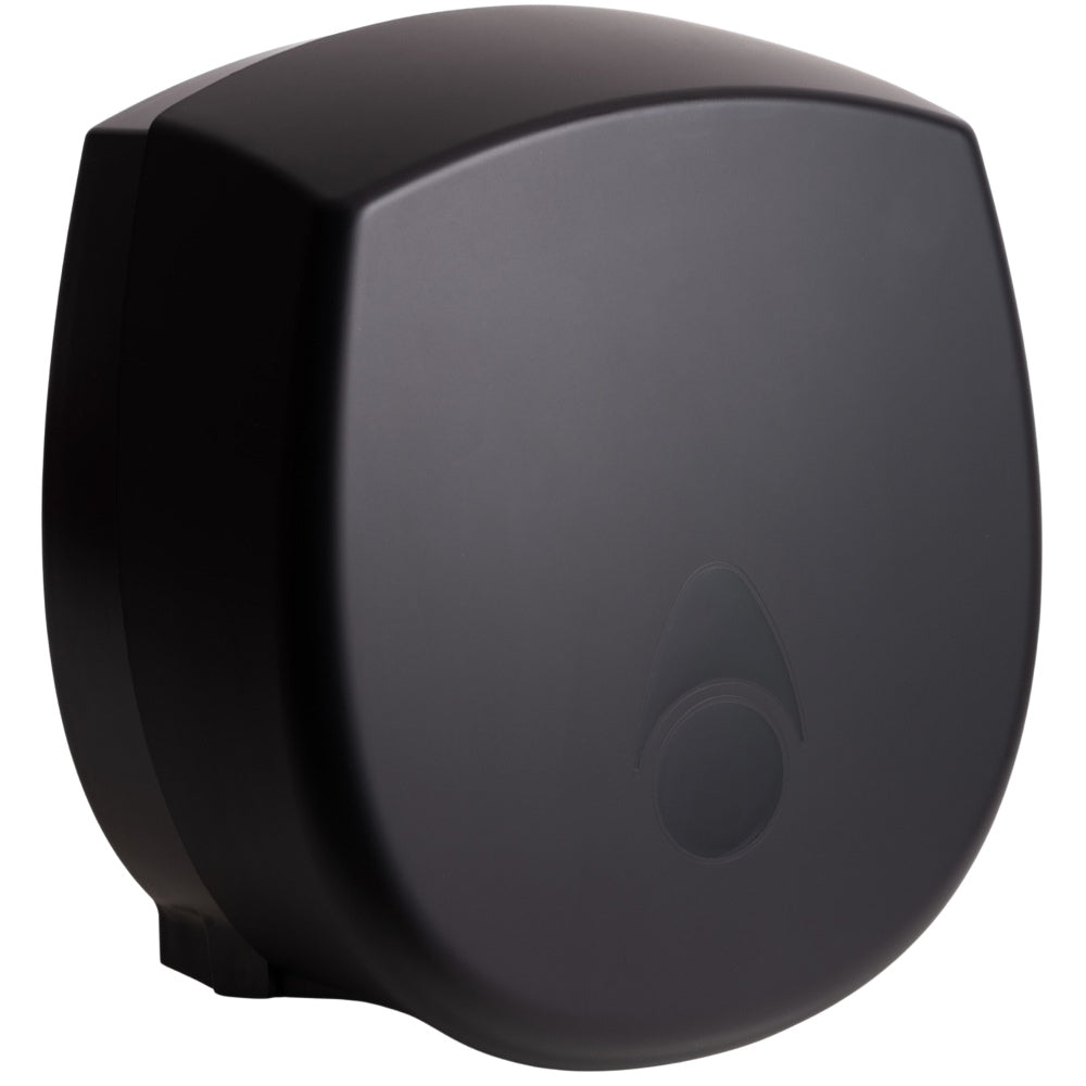 Myriad Matte Black Recycled Mini Jumbo Toilet Roll Dispenser | 8” Commercial Washroom Dispenser