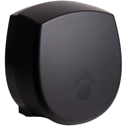 Myriad Matte Black Recycled Mini Jumbo Toilet Roll Dispenser | 8” Commercial Washroom Dispenser