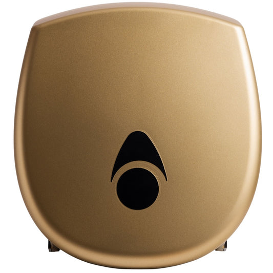 Myriad Matte Brass Recycled Mini Jumbo Toilet Roll Dispenser | 8” Commercial Washroom Dispenser