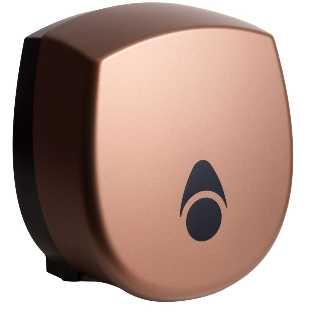Myriad Matte Copper Recycled Mini Jumbo Toilet Roll Dispenser | 8” Commercial Washroom Dispenser