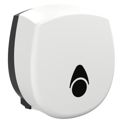 Myriad Gloss White Recycled Mini Jumbo Toilet Roll Dispenser | 8” Commercial Washroom Dispenser