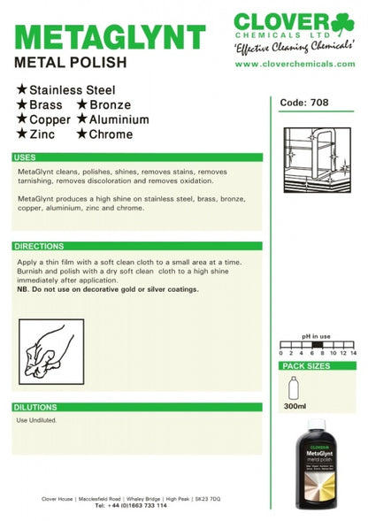 Clover Chemicals Metaglynt Metal Polish (708)