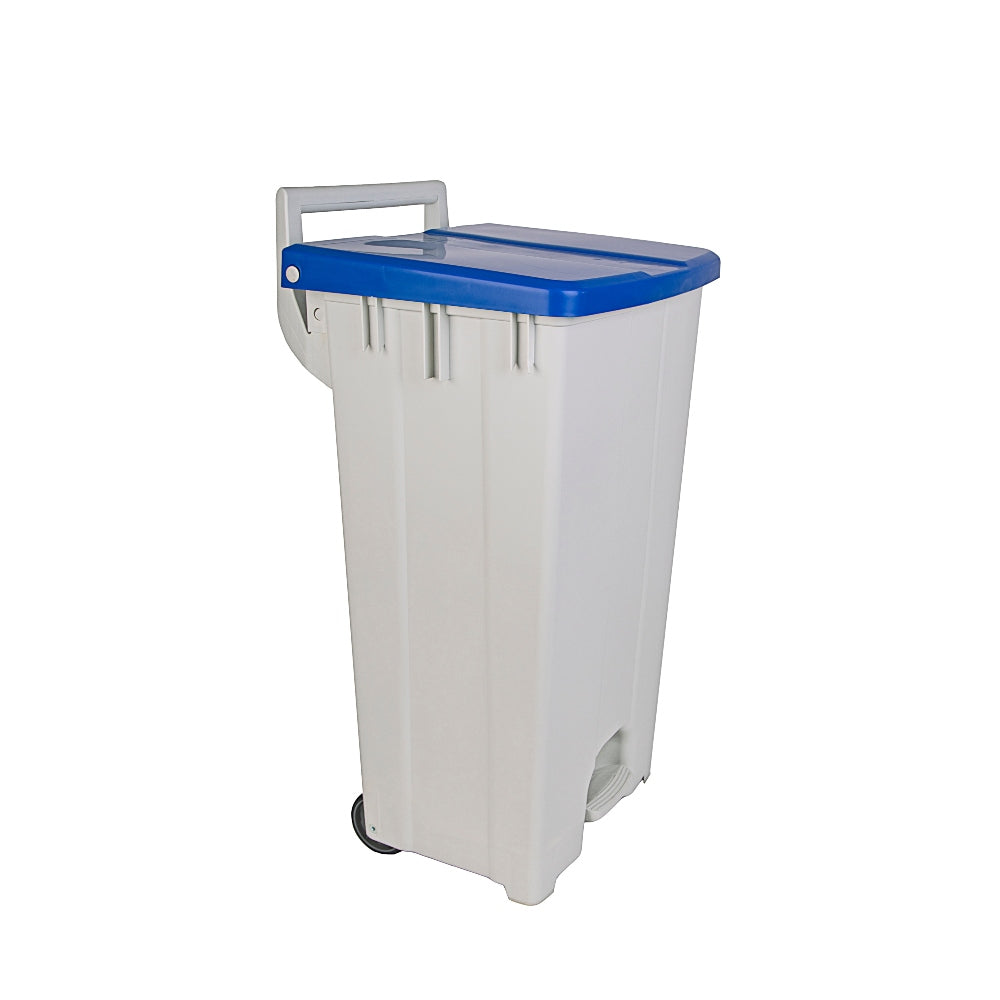 Polaris 90L Commercial Pedal Bin with Wheels & Colour Coded Lid