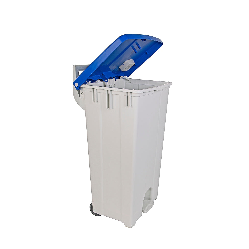 Polaris 90L Commercial Pedal Bin with Wheels & Colour Coded Lid