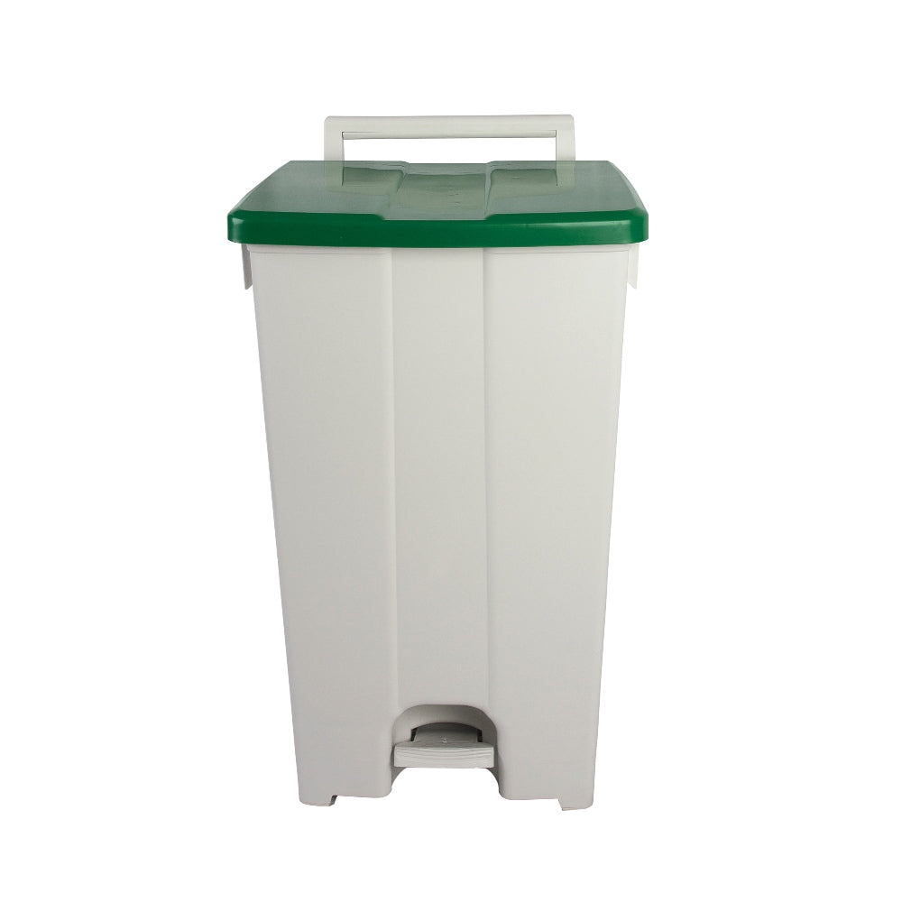Polaris 90L Commercial Pedal Bin with Wheels & Colour Coded Lid