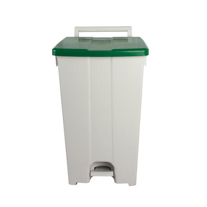 Polaris 90L Commercial Pedal Bin with Wheels & Colour Coded Lid